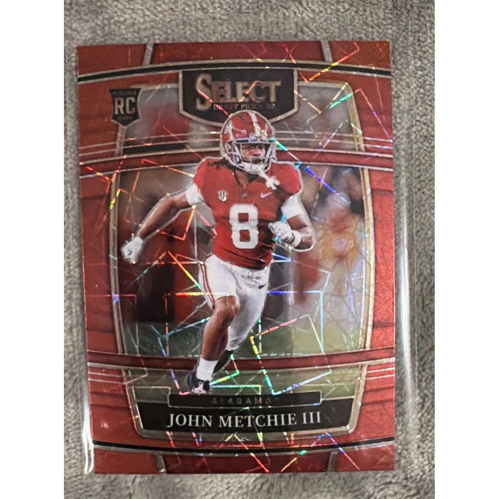 2022 Panini Select Draft Picks - Concourse John Metchie III #9 Red Lazer...